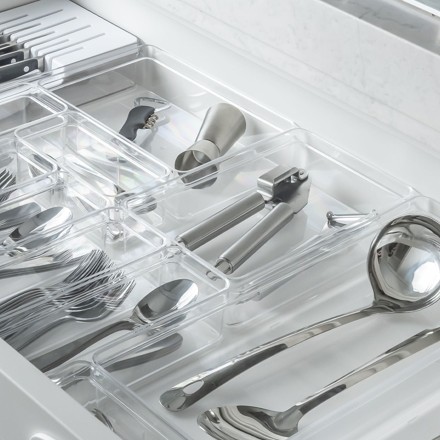 Organizador de gavetas Ou 22,5 x 15 x 5,6 Linha Clear