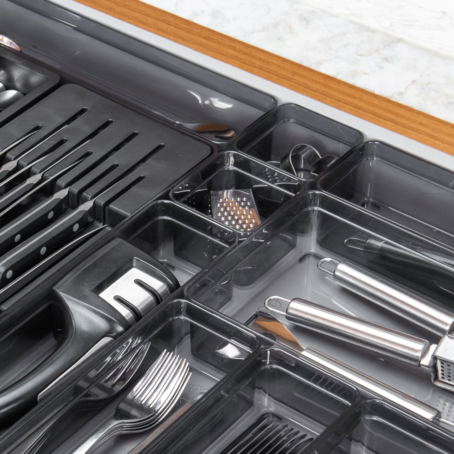 Organizador de gavetas Ou 7,5 x 7,5 x 5,6 Linha Clear