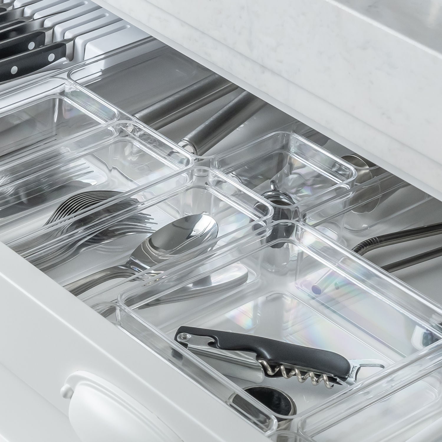 Organizador de gavetas Ou 7,5 x 7,5 x 5,6 Linha Clear