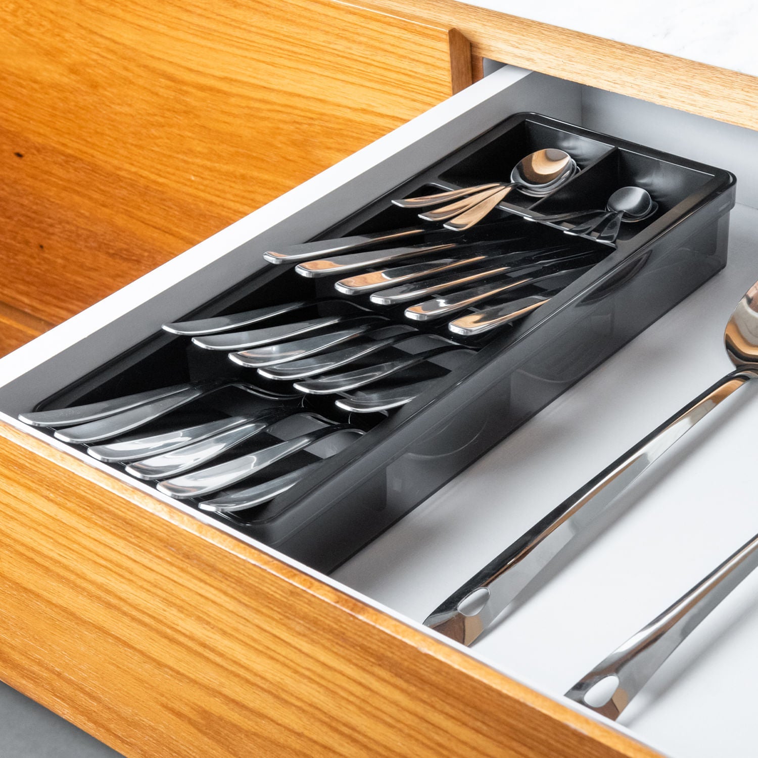 Organizador de talheres Ou Linha Clear