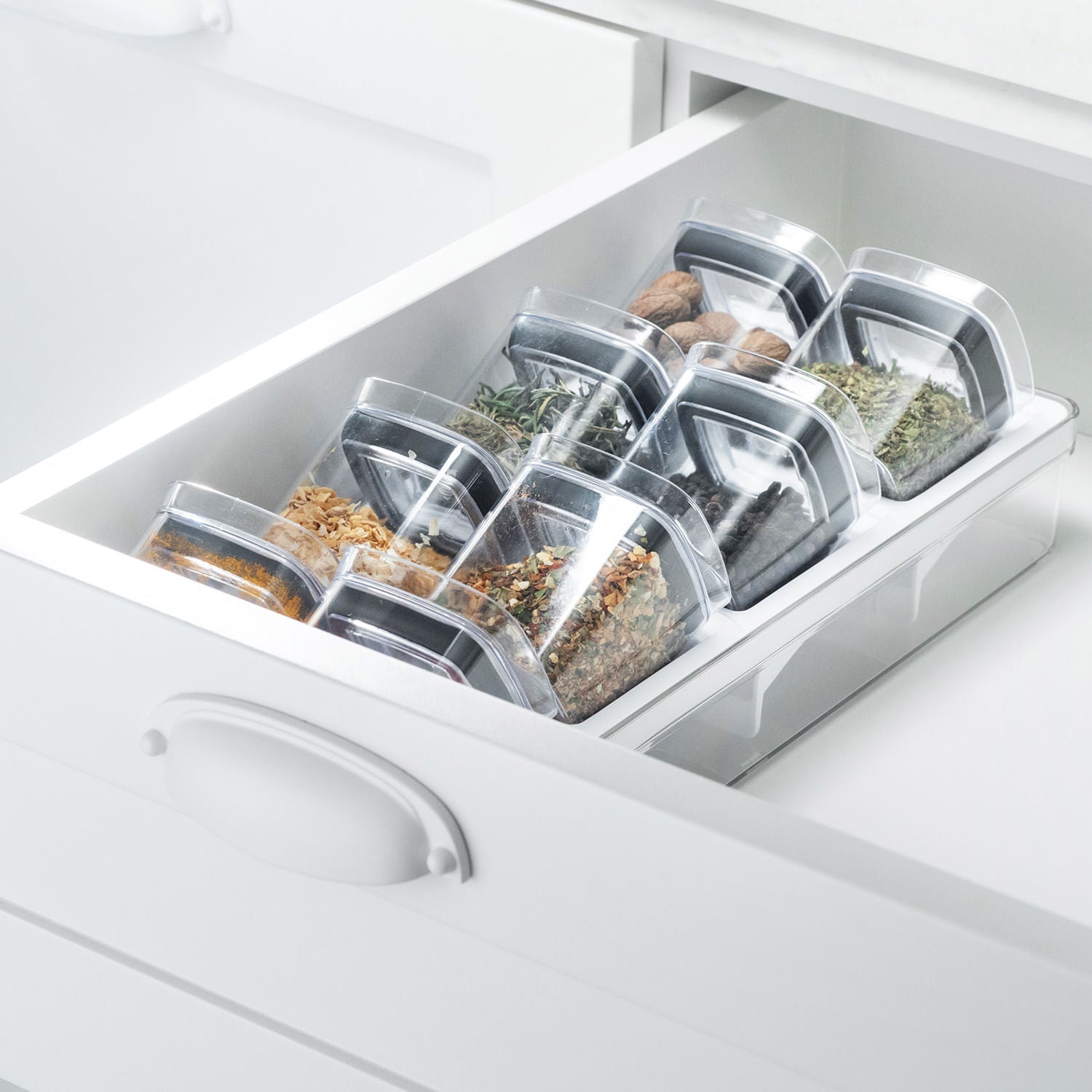 Organizador de temperos Ou 9 peças Linha Clear