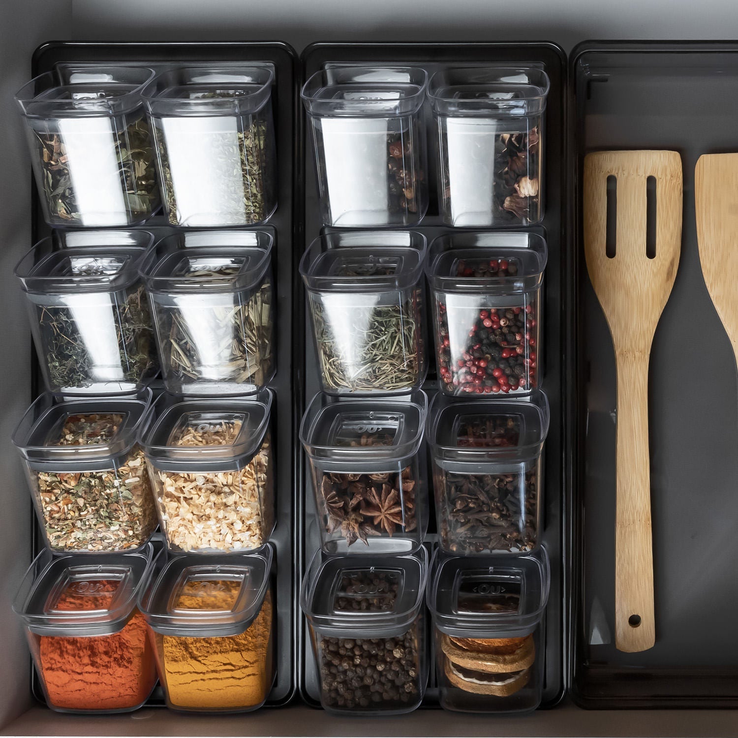 Organizador de temperos Ou 9 peças Linha Clear