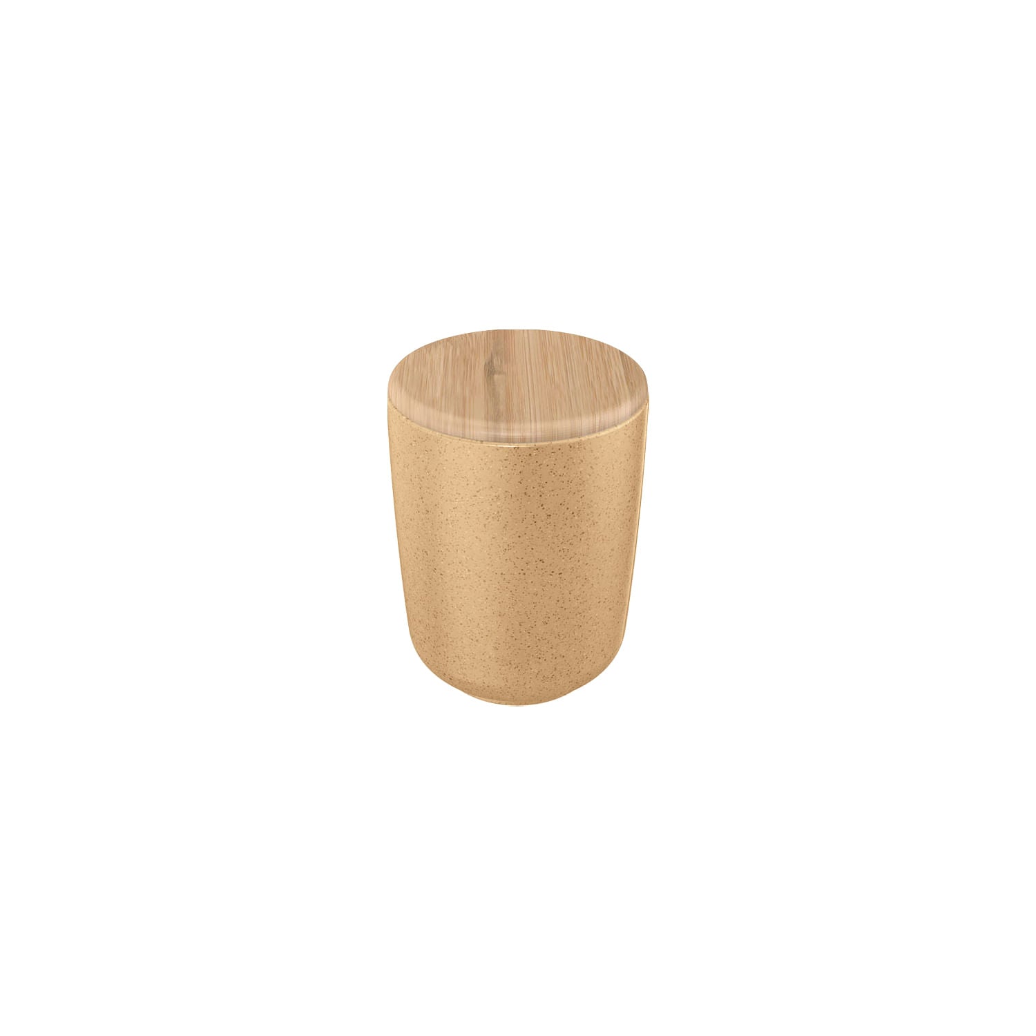 Porta algodão e cotonete em cerâmica com tampa de bambu Ou Linha Osaka