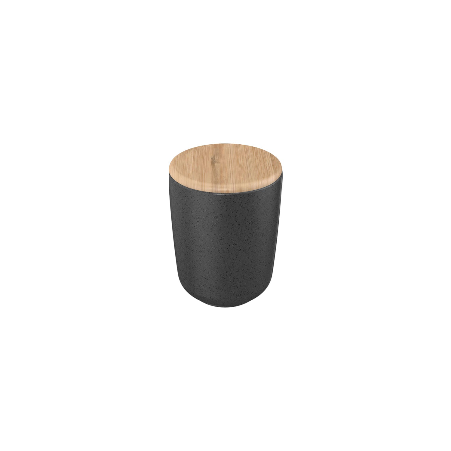 Porta algodão e cotonete em cerâmica com tampa de bambu Ou Linha Osaka