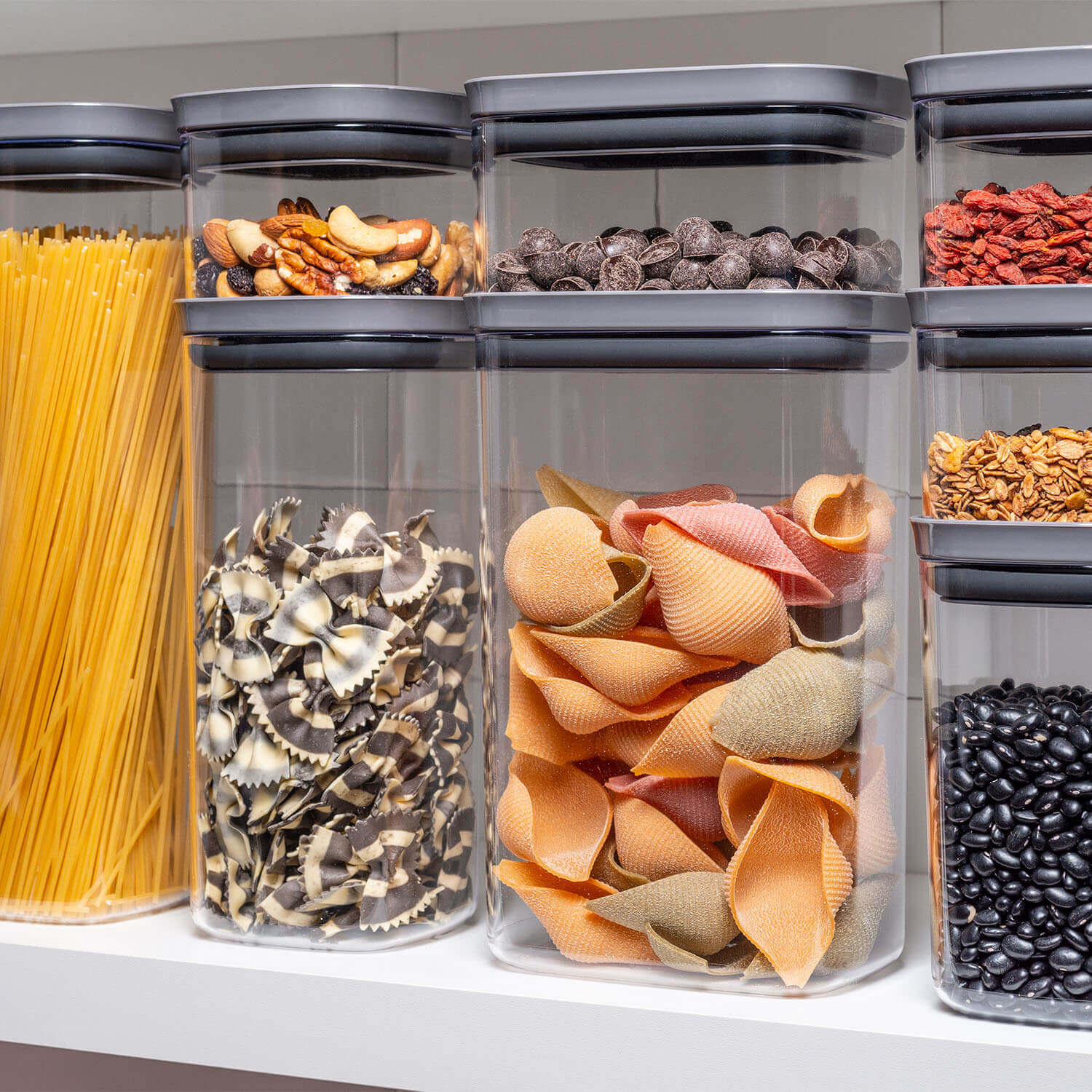 Pote hermético organizador Ou 1,5L Linha Block