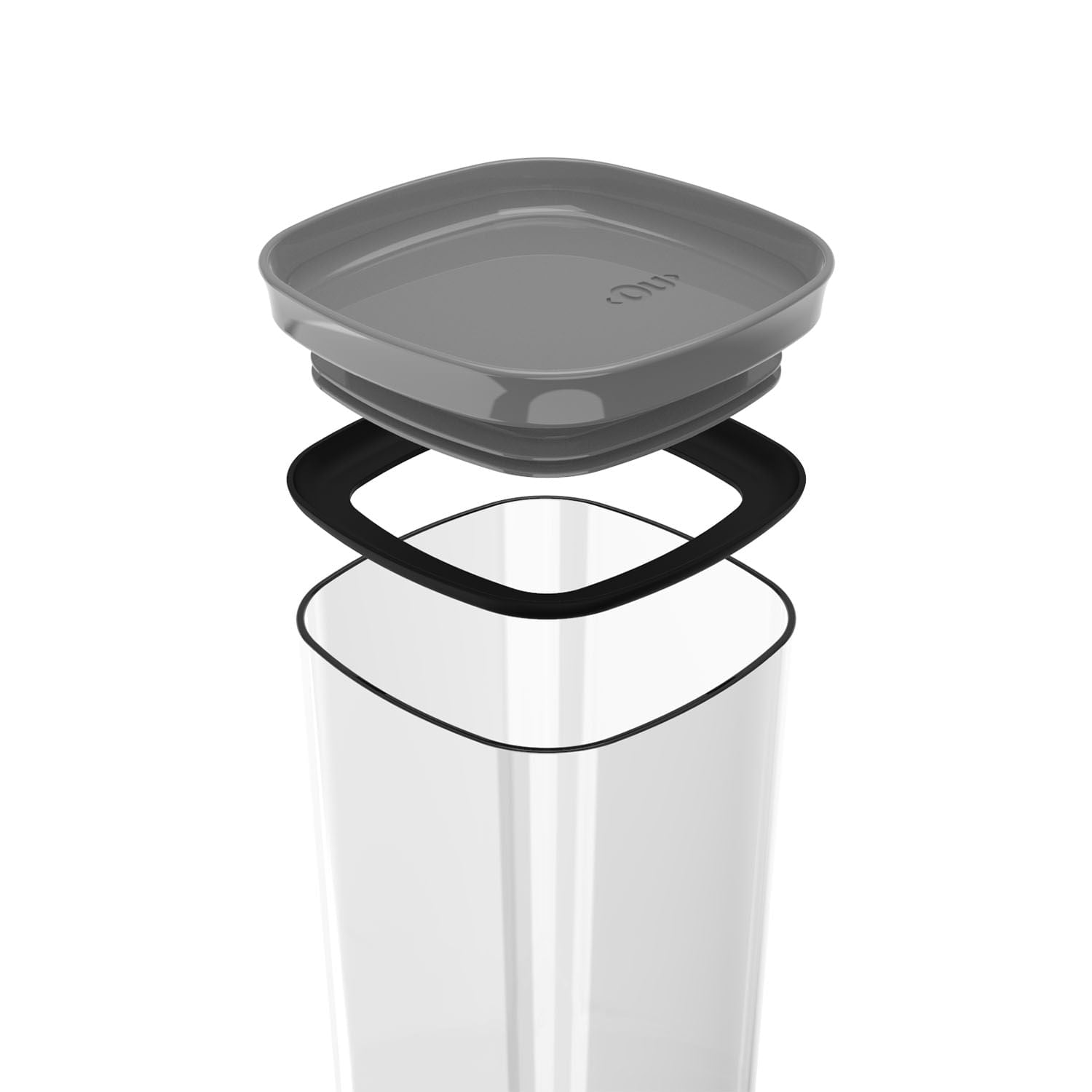 Pote hermético organizador Ou 1,5L Linha Block
