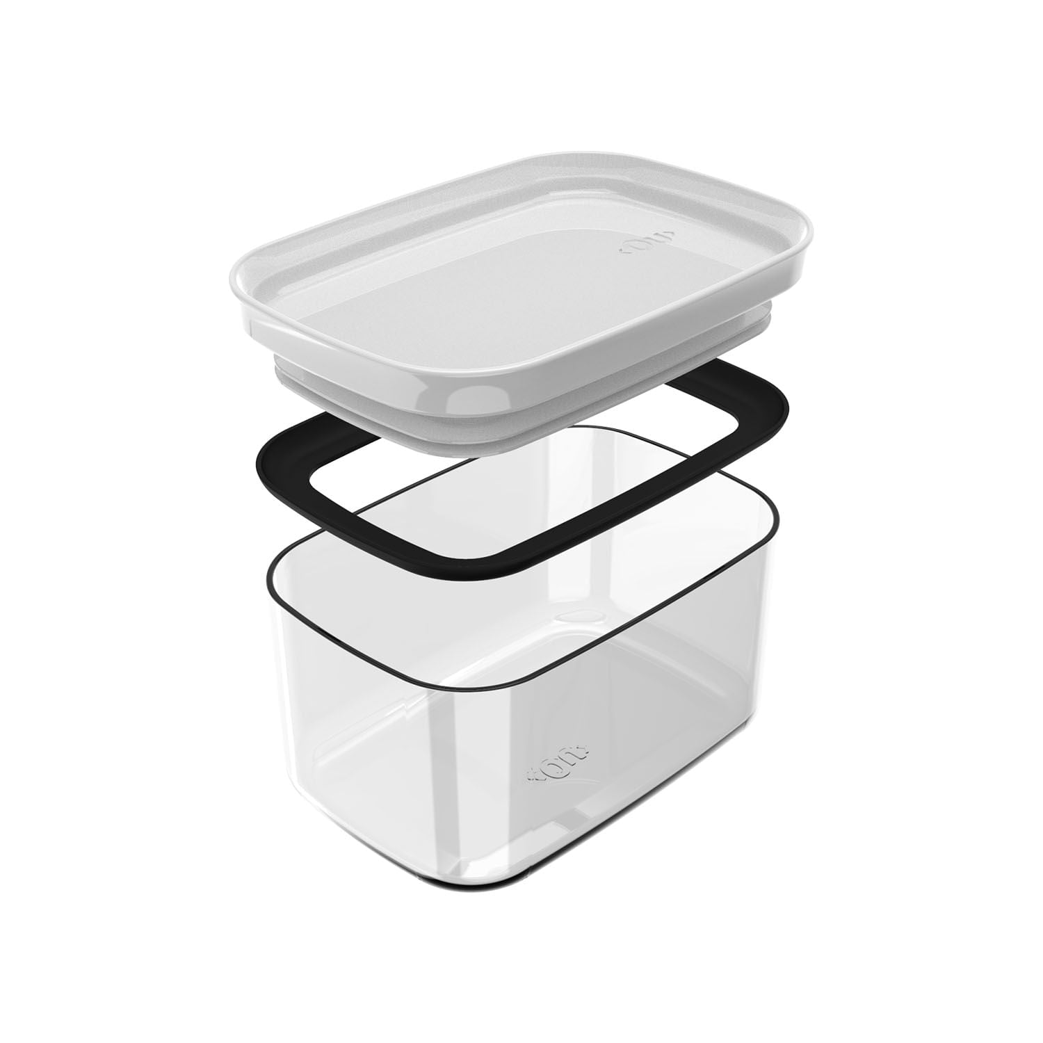 Pote hermético organizador retangular Ou 650ml Linha Block