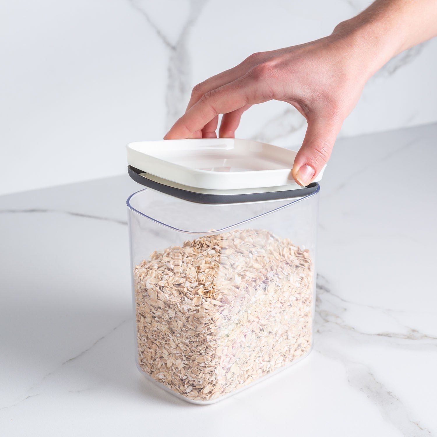 Pote hermético organizador retangular Ou 1,5L Linha Block