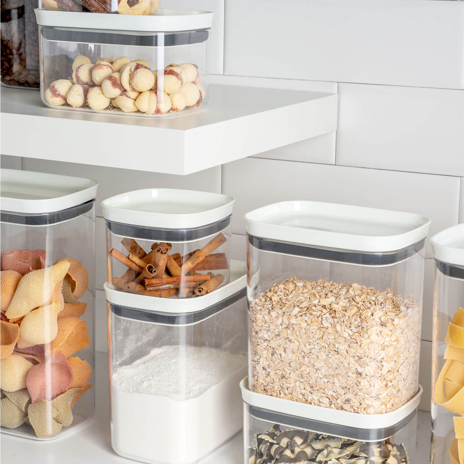 Pote hermético organizador retangular Ou 1,5L Linha Block