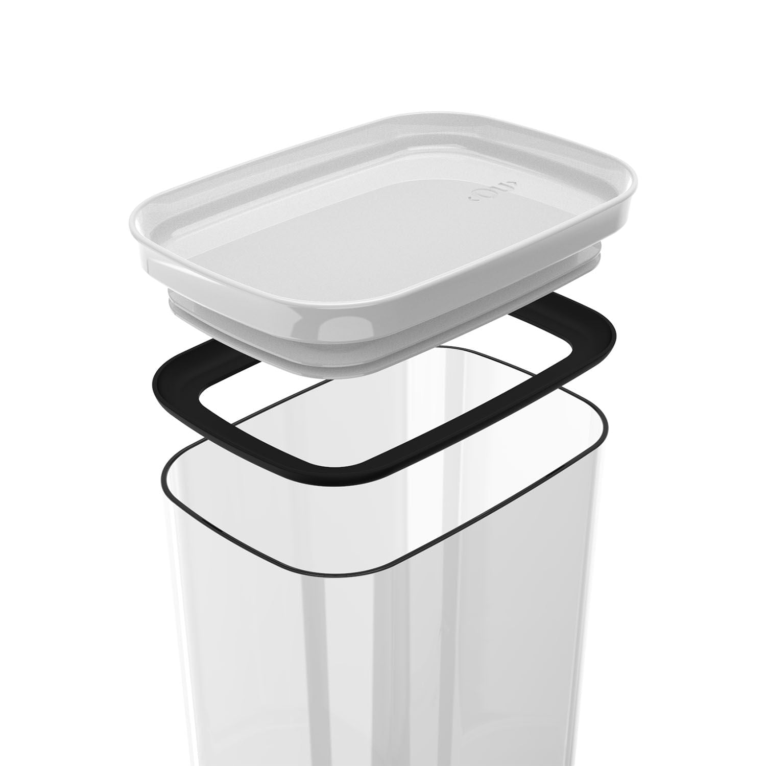 Pote hermético organizador retangular Ou 2,3L Linha Block