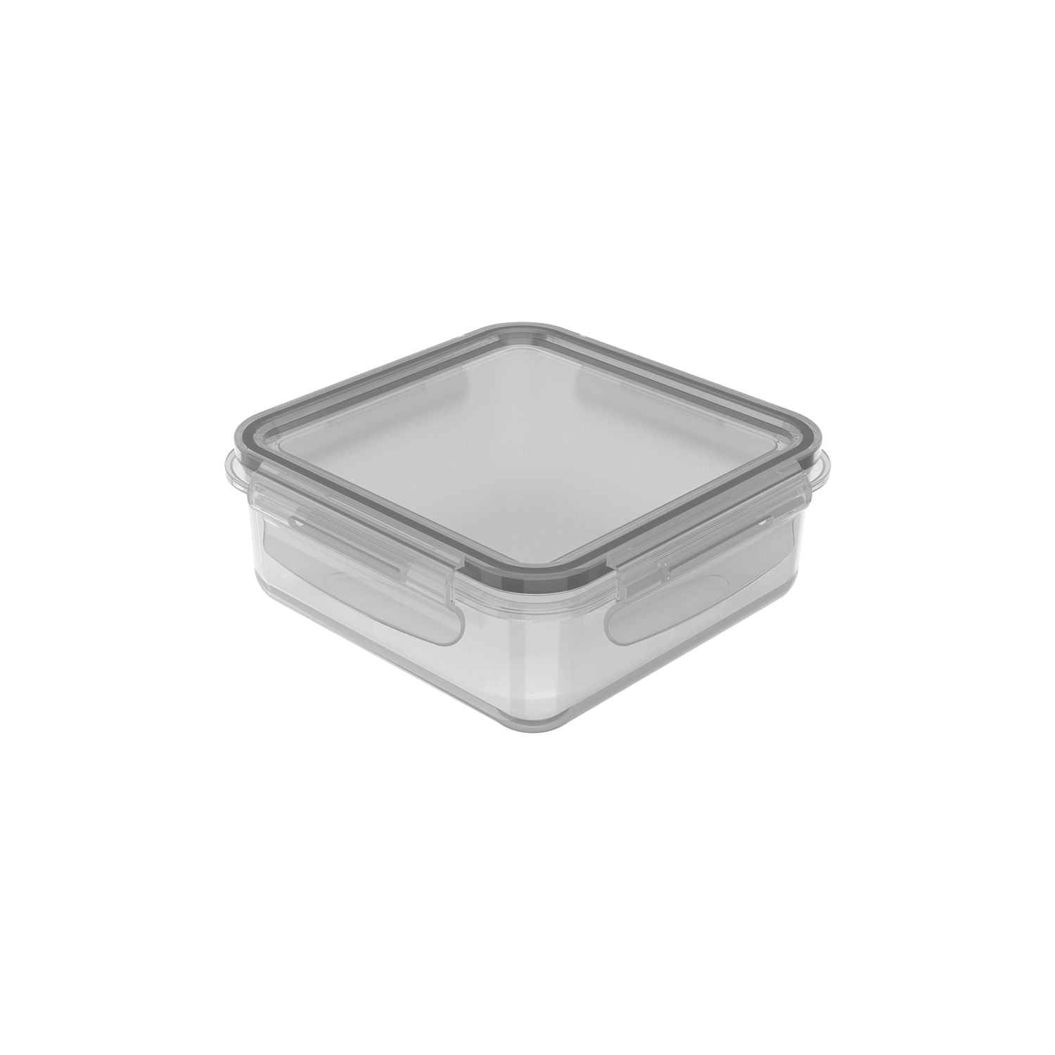 Kit de potes organizadores de geladeira quadrado Ou 4 peças 500ml Linha Click